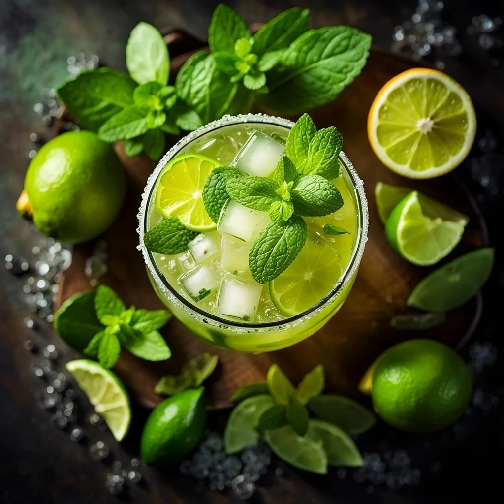 Bebida tradicional cubana Cóctel tradicional cubano, como el Daiquirí o Mojito, asociado a Ernest Hemingway en La Habana.