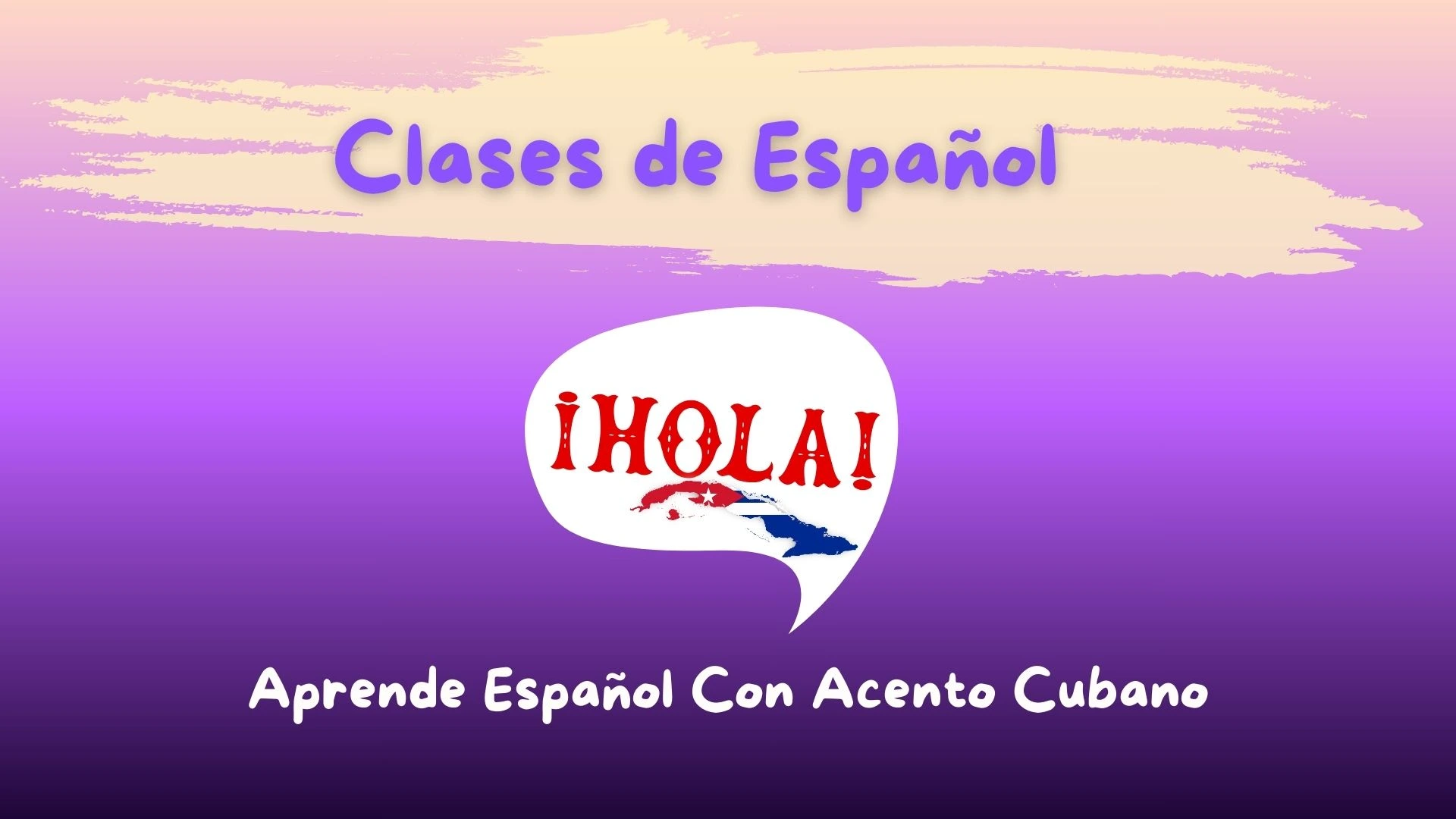 Portada de clases de español con acento cubano.