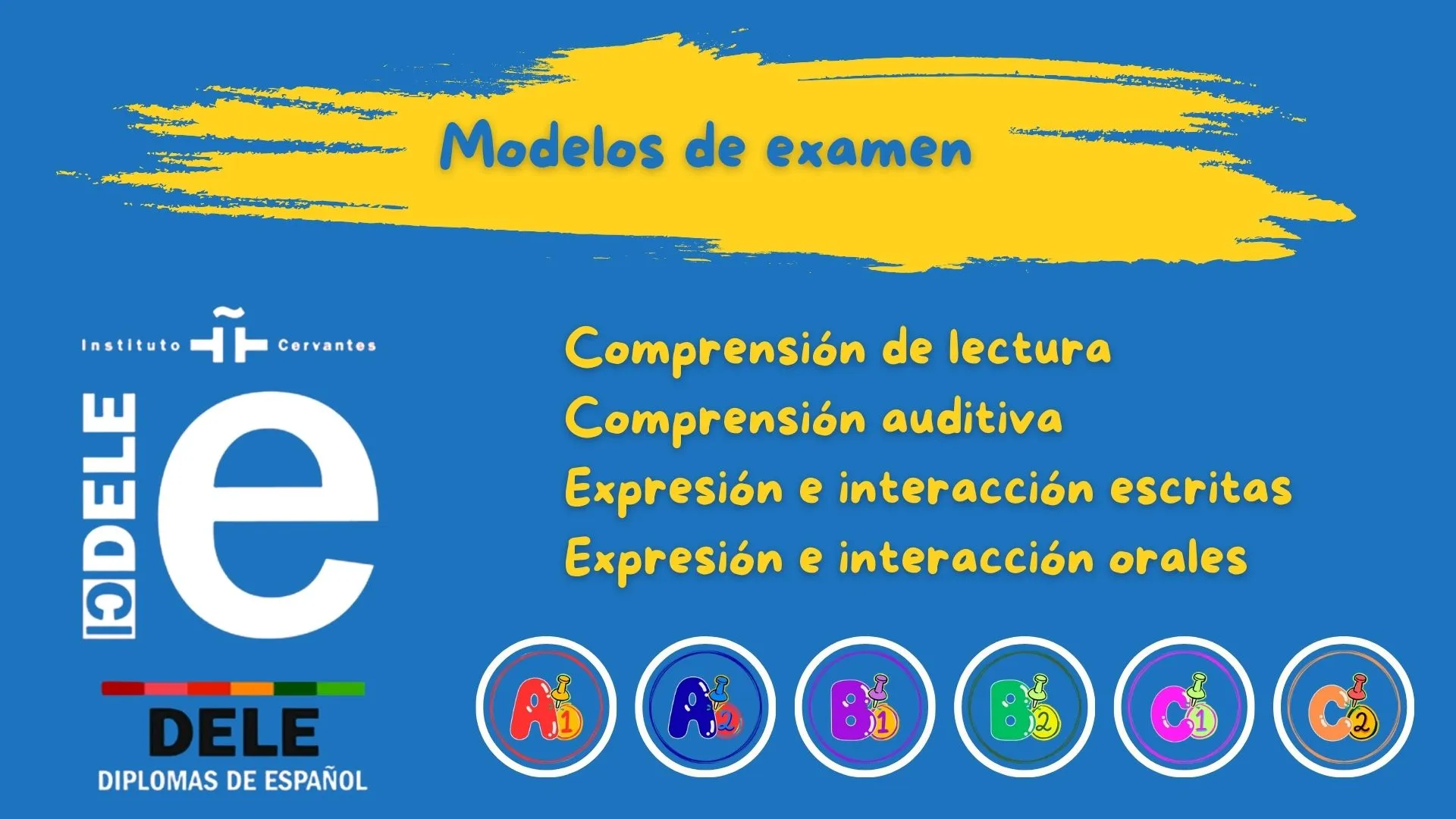 Modelo de examen DELE con ejemplos de tareas y práctica para estudiantes de español.