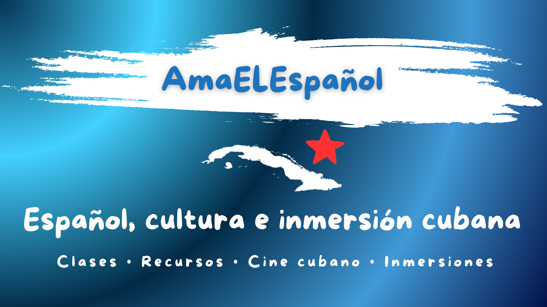 Portada de AmaELEspañol con el mapa de Cuba.