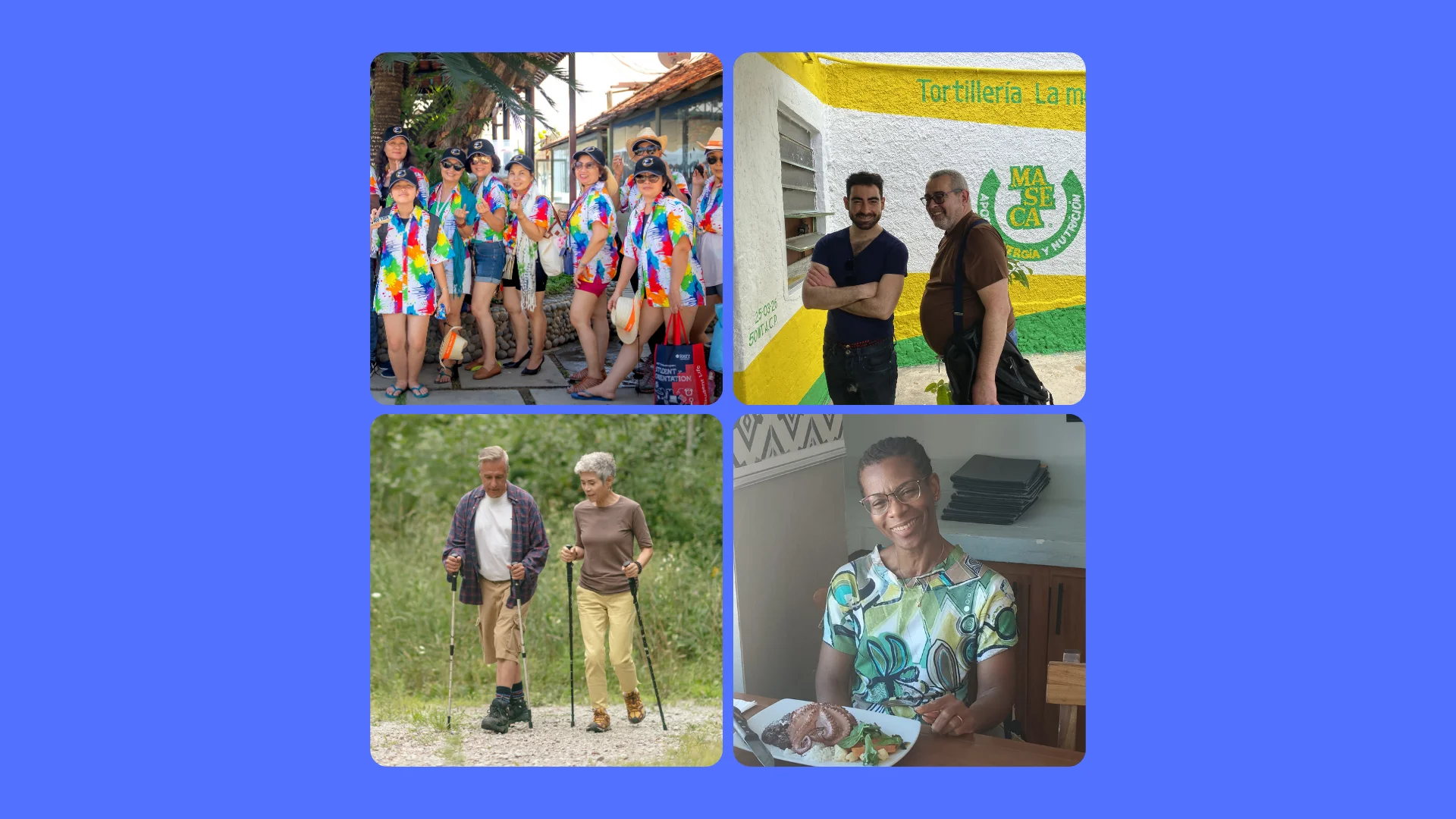 Participants of different ages and backgrounds enjoying a Spanish immersion experience in Yucatán, Mexico.