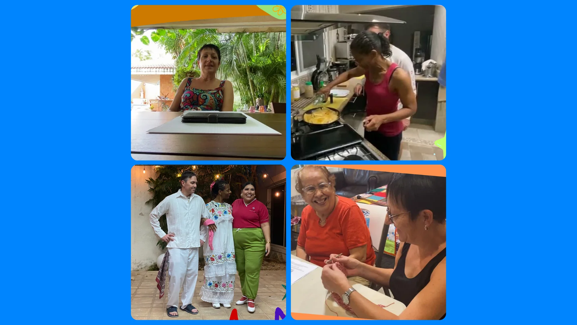 Participants in a Spanish immersion program taking part in cultural and culinary activities in Yucatán, Mexico.