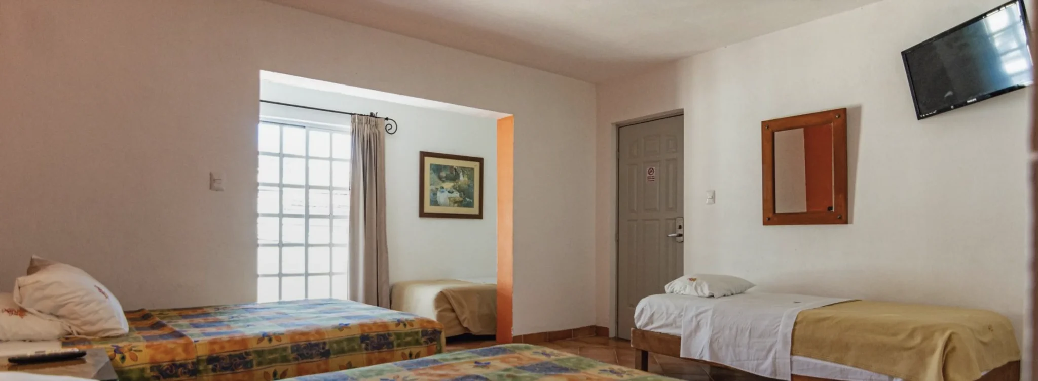 Shared hotel room for participants in the Spanish immersion program in Yucatán.