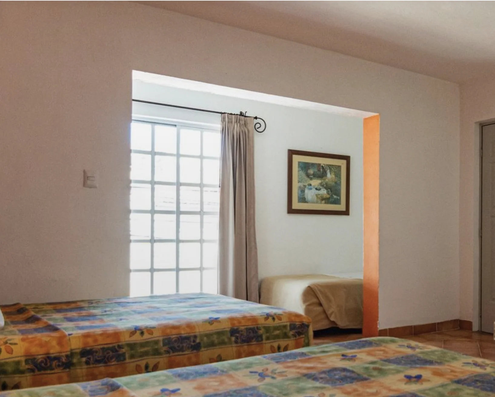 Boutique hotel room in Mérida for participants in the Spanish immersion program.